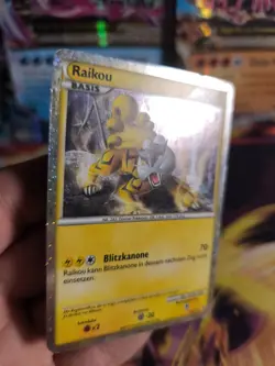 Pokemon Karte Card Raikou HGSS Black Star Promo Heartgold Souls Holo Exc+ Swirl - Image 2