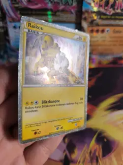 Pokemon Karte Card Raikou HGSS Black Star Promo Heartgold Souls Holo Exc+ Swirl - Image 5