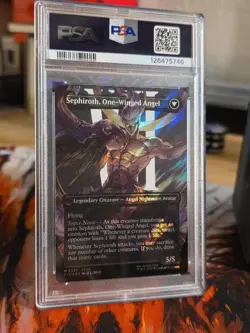 MTG Sephiroth Fabled Soldier Final Fantasy Borderless Surge Foil #0527 PSA 10 - Image 2