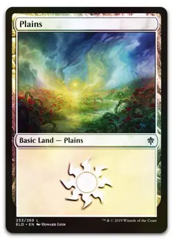 Plains (253) #253 (Foil) (NM) Throne of Eldraine ELD Magic MTG - Image 1