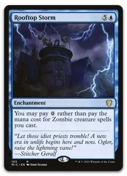 Rooftop Storm #103 (NM) Midnight Hunt MIC Magic MTG - Image 1