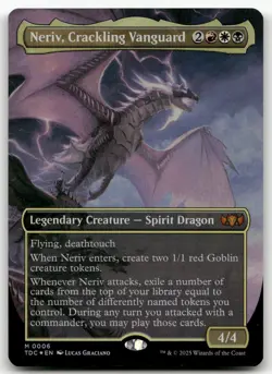 Neriv, Crackling Vanguard (Borderless) #6 (Foil) NM Tarkir Dragonstorm Magic MTG - Image 1
