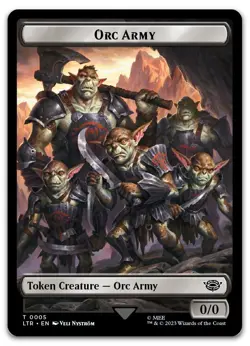 Orc Army Token (0005) #5 (NM) Lord of the Rings LTR Magic MTG - Image 1