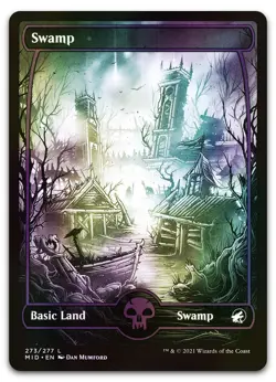 Swamp (273) #273 (Foil) (NM) Midnight Hunt MID Magic MTG - Image 1
