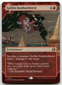 Goblin Bombardment #43 (Foil) (NM) Wilds of Eldraine WOT Magic MTG - Image 1