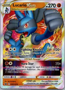 Lucario VSTAR SWSH214 Promo SWSH Black Star Pokemon NM - Image 1