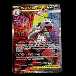 Mega Scrafty Ex 285/217 SIR Ascended Heroes Pokemon Card NM English - Image 1