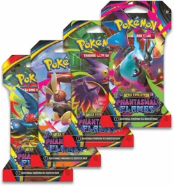 30x Pokemon TCG Phantasmal Flames Sleeved Booster Pack Sleeved Blister Sealed - Image 1