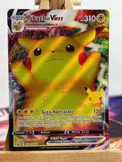 Pikachu VMAX Black Star Promo SWSH062 DE NM Pokemon - Image 1