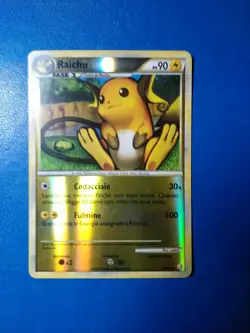 Pokemon card- Raichu 10/123 - Set Heart Gold e Soul Silver- Reverse Holo ITA exc - Image 1