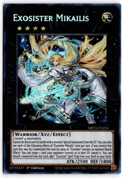 Yugioh TCG Exosister Mikailis MP23-EN256 Dueling Heroes Secret Rare - Image 1