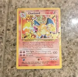 Pokemon TCG Charizard Base Set Holo Rare 120 HP Card 4/102 English 1999 - Image 1