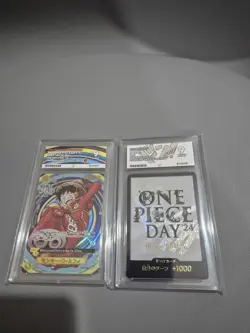 One Piece DAY 24 Luffy Ace 9 Mint + Don Card Ace 9 Mint - Image 1