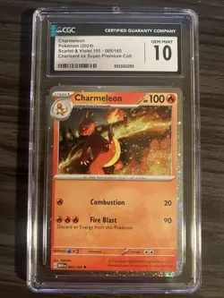 CGC 10 2024 Pokemon Charizard ex Super Premium Collection #005 Charmeleon Promo - Image 1