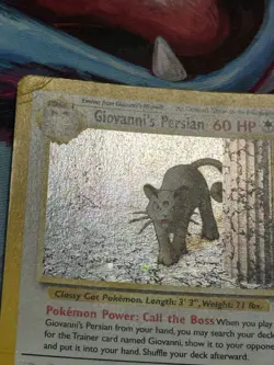 Giovanni's Persian 8/132 Holo Rare Gym Challenge Pokemon Card - Image 4