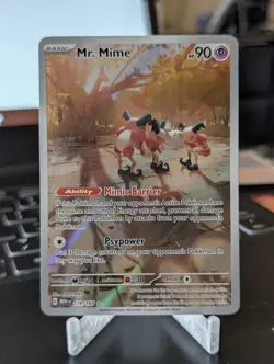Pokemon TCG Mr. Mime Scarlet & Violet Holo Illustration Card 179/165 - Image 1