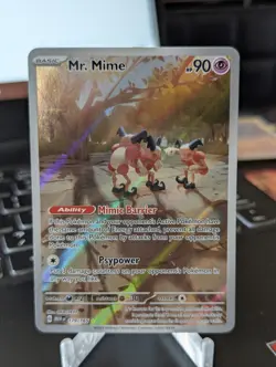 Pokemon TCG Mr. Mime Scarlet & Violet Holo Illustration Card 179/165 - Image 3