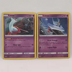 2x Pokemon Latios & Latias SM87 & SM88 Promo Pokemon TCG English Cards MP+ - Image 1