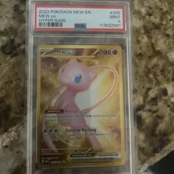 Pokemon TCG Mew EX 205/165 Scarlet & Violet 151 Holo Hyper Rare PSA 9 - Image 1