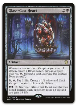 Glass-Cast Heart #18 (NM) Crimson Vow VOC Magic MTG - Image 1