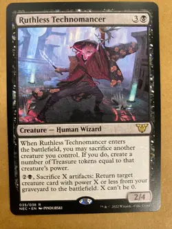 MTG 1x Ruthless Technomancer # 35 Neon Dynasty Commander Magic Gathering x1 NM - Image 1