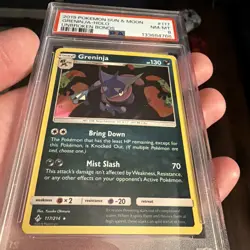 Pokemon Greninja Unbroken Bonds 117/214 Holo Rare PSA 8 💎 - Image 2