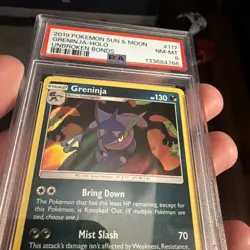 Pokemon Greninja Unbroken Bonds 117/214 Holo Rare PSA 8 💎 - Image 5