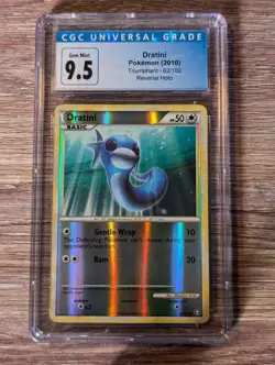 2010 Pokemon Triumphant Dratini Reverse Holo #62 CGC Gem Mint 9.5/10 - Image 1