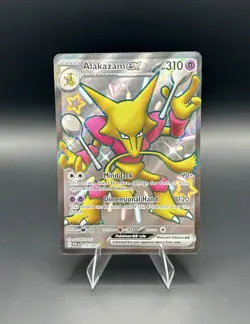Pokemon SV: Paldean Fates - Alakazam EX 215/091 Shiny Ultra Rare Full Art Holo - Image 1