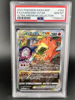 Pokemon Charizard VSTAR Ultra-Premium Coll. Full Alt Art Promo SWSH262 PSA 10 - Image 1