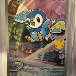 Pokemon First Partner Illustrations Piplup #42 30th anniversary stamp - Image 3