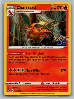 Charizard Pokemon GO 010/078 2022 NM - Image 1
