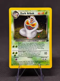 Dark Arbok - 2/82 - Pokemon Team Rocket Unlimited Holo Rare Card WOTC Swirl LP - Image 1