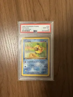 1999 POKEMON FOSSIL 1ST EDITION #53 PSYDUCK PSA 10 - Image 3