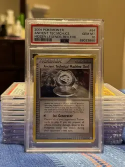 2004 Pokemon EX Hidden Legends Reverse Foil Ancient Technical Machine GEM MT 10 - Image 1