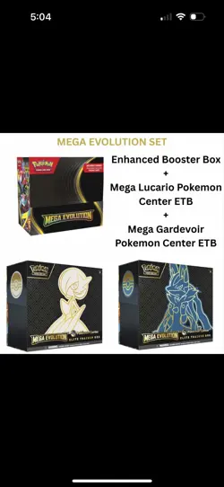 Mega Evolution Both Pokemon Center Exclusive ETB & Enhanced Booster Box PREORDER - Image 1
