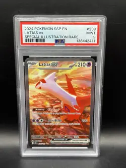 Pokemon Latias ex PSA 9 239/191 Surging Sparks Special Illustration Rare English - Image 1