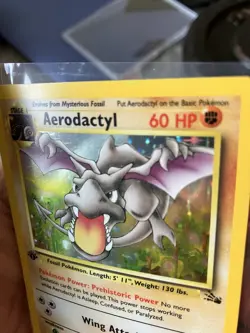 Pokemon TCG Aerodactyl Fossil 1st Edition Holo Rare WOTC LP Condition - Image 3
