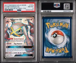 2017 POKEMON SUN & MOON GUARDIANS RISING #157A FULL ART/METAGROSS GX PSA 8 - Image 3