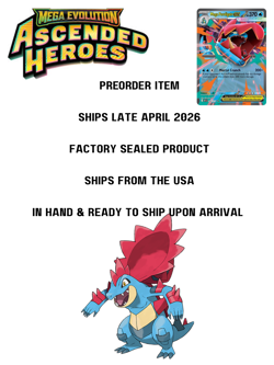 Pokemon TCG Mega Evolution Ascended Heroes Mega Feraligatr EX Box - PRE-SALE - Image 2