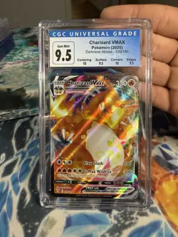 Pokemon CGC 9.5 Charizard VMAX Darkness Ablaze 020/189 WITH SUBGRADES! - Image 1