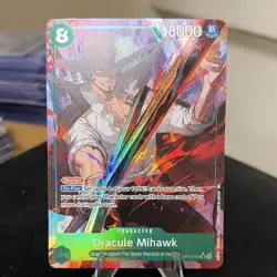 Dracule Mihawk OP12-030 SR Holo 8000 Power One Piece CCG English - Image 1