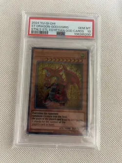 YuGiOh TCG 25th Anniversary Stainless Steel Egyptian God Card SET PSA10 - Image 5