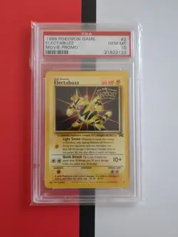 Pokemon 1999 Electabuzz Black Star Movie Promo TCG Card #2 WOTC PSA 10 MINT - Image 1