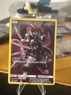 Pokemon Armored Mewtwo SM228 Promo Holo Basic Card 120 HP Psychic Raid CLEAN!!! - Image 1