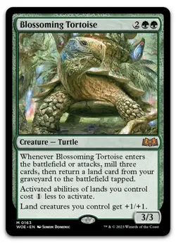 Blossoming Tortoise #163 (NM) Wilds of Eldraine WOE Magic MTG - Image 1