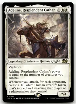 Adeline, Resplendent Cathar (Anime) #57 (NM) Foundations Jumpstart J25 Magic MTG - Image 1
