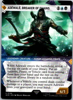 Magic the Gathering Adewale, Breaker of Chains Showcase Assassin's Creed MTG - Image 1