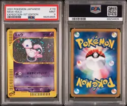 PSA 9 Pokemon Card Mew Holo 119/128 Expedition 1st ED E-Series Japanese 2001 JP - Image 3