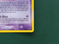 Deoxys 16/107 EX Deoxys Reverse Holo Rare Stamped 2005 Pokemon Card - Image 5
